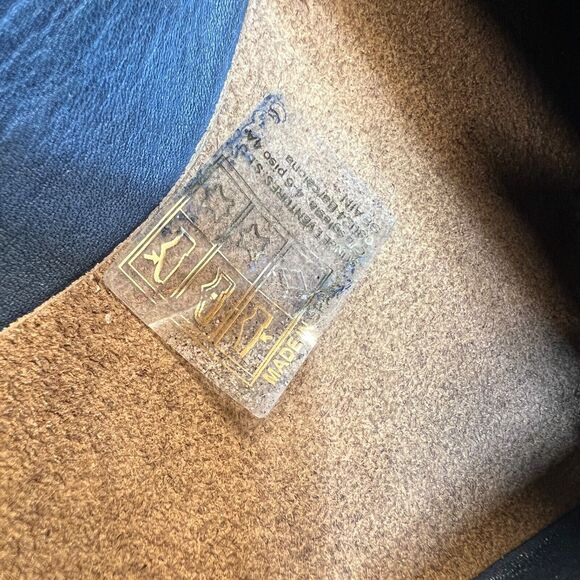 U-Dot Japanese Blue Leather Slip On Mules Size 8 Handmade Japan - Picture 8 of 10